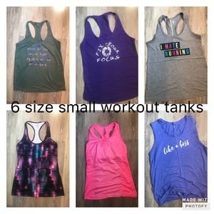 Bundle of 6 size small workout tanks